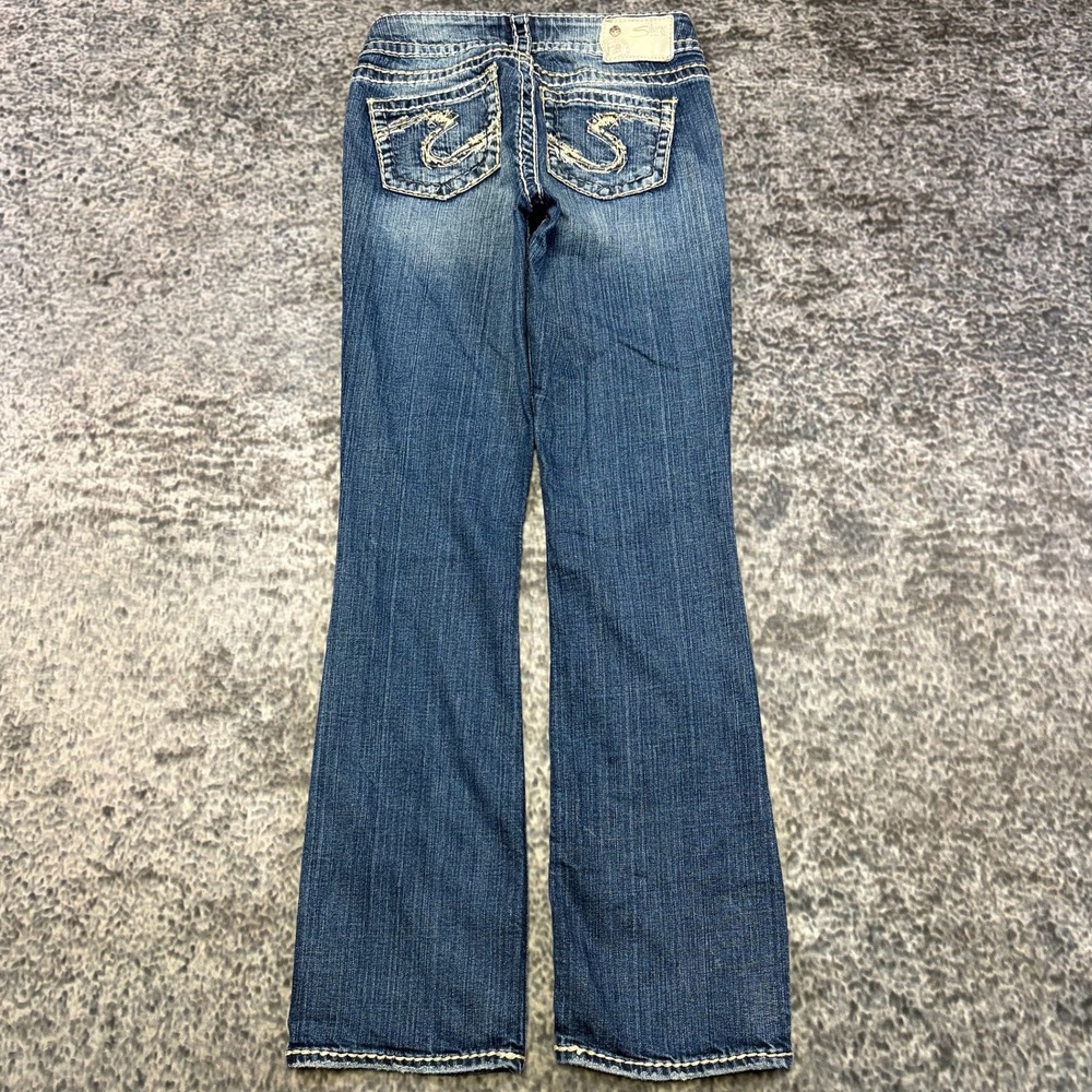 Silver Jeans Co. Suki Bootcut Womens 27x30 Blue Low Rise Contrast Denim Y2K